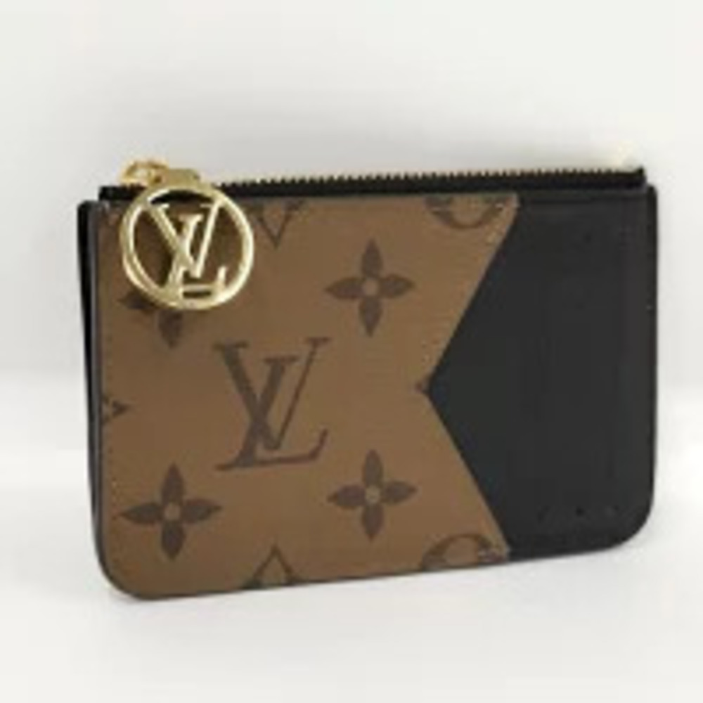 LOUIS VUITTON Poftecartomy Card Case Wallet Monogram Reverse